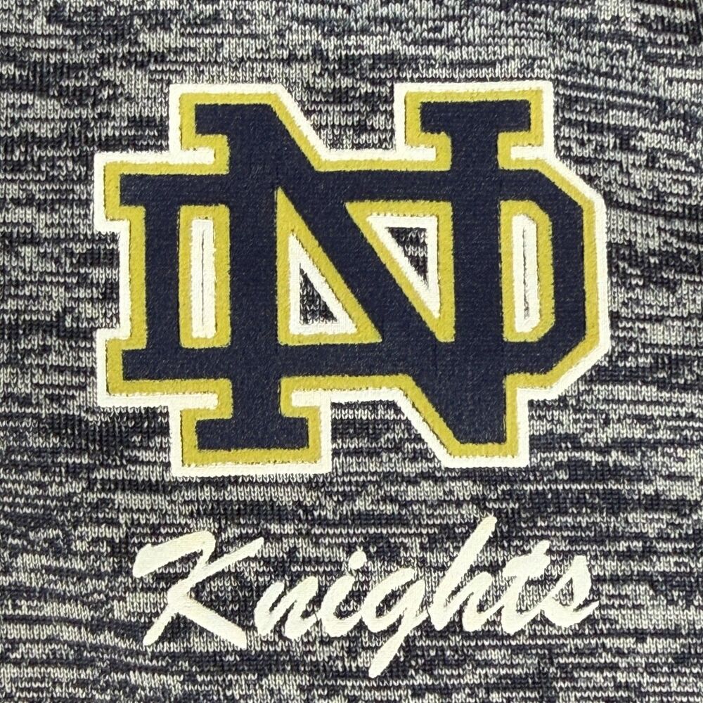 NORTE DAME Fighting Irish Sweater Women 2XL Black Gray 1/4 Zip Under Armour Fan